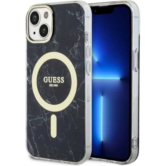 Guess GUHMP14MPCUMAK iPhone 14 Plus 6.7'' black/black hardcase Marble MagSafe - (GUE002782-0)