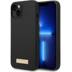 Guess GUHMP14MSBPLK iPhone 14 Plus 6.7 black/black hard case Silicone Logo Plate MagSafe - (GUE002411-0)