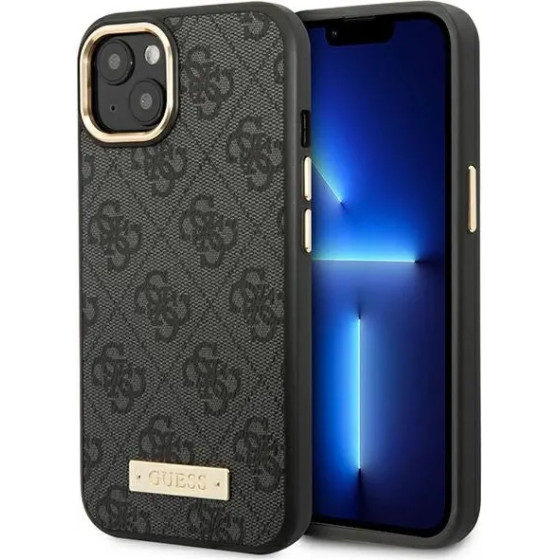 Guess GUHMP14MU4GPRK iPhone 14 Plus 6.7 ''black / black hard case 4G Logo Plate MagSafe - (GUE002403-0)