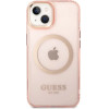 Guess GUHMP14SHTCMP iPhone 14 6.1 pink/pink hard case Gold Outline Translucent MagSafe - (GUE002591-0)