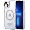 Guess GUHMP14SHTCMU iPhone 14 6.1 purple/purple hard case Gold Outline Translucent MagSafe - (GUE002582-0)