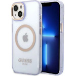 Guess GUHMP14SHTCMU iPhone 14 6.1 purple/purple hard case Gold Outline Translucent MagSafe - (GUE002582-0)
