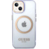 Guess GUHMP14SHTCMU iPhone 14 6.1 purple/purple hard case Gold Outline Translucent MagSafe - (GUE002582-0)