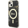 Guess GUHMP14SHTMRSK iPhone 14 6.1 black/black hardcase Golden Marble MagSafe - (GUE002774-0)