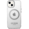 Guess GUHMP14SHTRMS iPhone 14 6.1 silver/silver hard case Metal Outline Magsafe - (GUE002422-0)