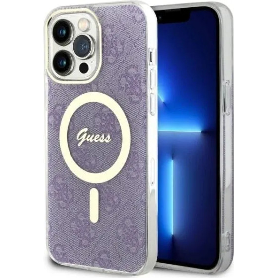 Guess GUHMP14XH4STU iPhone 14 Pro Max 6.7 purple/purple hardcase 4G MagSafe - (GUE002759-0)