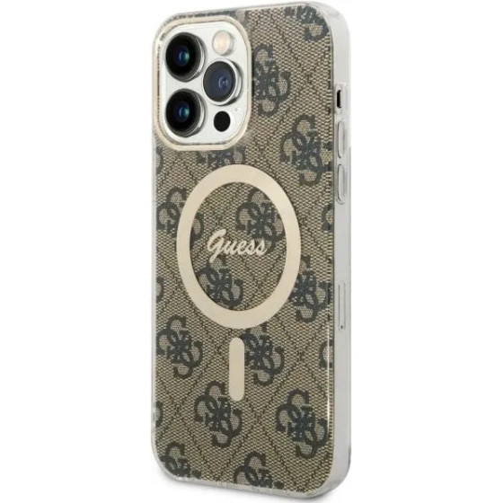 Guess GUHMP14XH4STW iPhone 14 Pro Max 6.7 brown/brown hardcase 4G MagSafe - (GUE002763-0)