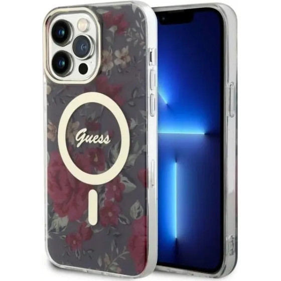 Guess GUHMP14XHCFWSA iPhone 14 Pro Max 6.7 green/khaki hardcase Flower MagSafe - (GUE002735-0)