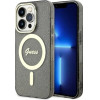 Guess GUHMP14XHCMCGK iPhone 14 Pro Max 6.7 black/black hardcase Glitter Gold MagSafe - (GUE002743-0)