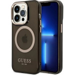 Guess GUHMP14XHTCMK iPhone 14 Pro Max 6.7'' black/black hard case Gold Outline Translucent MagSafe - (GUE002421-0)