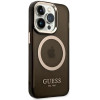 Guess GUHMP14XHTCMK iPhone 14 Pro Max 6.7'' black/black hard case Gold Outline Translucent MagSafe - (GUE002421-0)