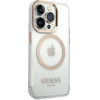 Guess GUHMP14XHTRMD iPhone 14 Pro Max 6.7 ''gold / gold hard case Metal Outline Magsafe - (GUE002401-0)