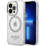 Guess GUHMP14XHTRMS iPhone 14 Pro Max 6.7 silver/silver hard case Metal Outline Magsafe - (GUE002425-0)