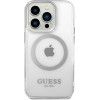Guess GUHMP14XHTRMS iPhone 14 Pro Max 6.7 silver/silver hard case Metal Outline Magsafe - (GUE002425-0)