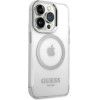 Guess GUHMP14XHTRMS iPhone 14 Pro Max 6.7 silver/silver hard case Metal Outline Magsafe - (GUE002425-0)