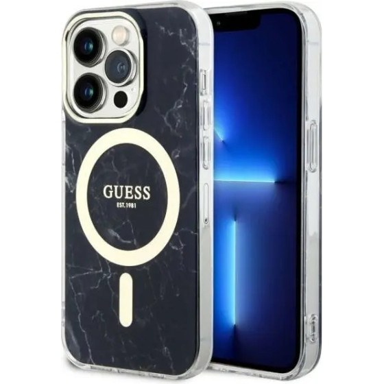 Guess GUHMP14XPCUMAK iPhone 14 Pro Max 6.7 black/black hardcase Marble MagSafe - (GUE002784-0)