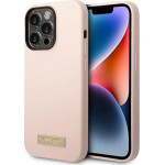 Guess GUHMP14XSBPLP iPhone 14 Pro Max 6.7'' pink/pink hard case Silicone Logo Plate MagSafe - (GUE002417-0)