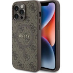 Guess GUHMP15LG4GFRW iPhone 15 Pro 6.1'' brown/brown hardcase 4G Collection Leather Metal Logo MagSafe - (GUE003476-0)