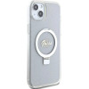 Guess GUHMP15MHRSGSD iPhone 15 Plus / 14 Plus 6.7 transparent/transparent hardcase Ring Stand Script Glitter MagSafe - (GUE003312-0)