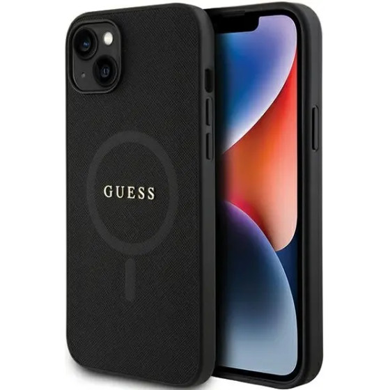 Guess GUHMP15MPSAHMCK iPhone 15 Plus 6.7 black/black hardcase Saffiano MagSafe - (GUE003226-0)