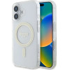 Guess GUHMP16MHFGERET iPhone 16 Plus 6.7 transparent hardcase IML Glitter Circle MagSafe - (GUE004151-0)