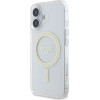 Guess GUHMP16MHFGERET iPhone 16 Plus 6.7 transparent hardcase IML Glitter Circle MagSafe - (GUE004151-0)