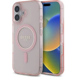 Guess GUHMP16SHFGEREP iPhone 16 6.1 pink/pink hardcase IML Glitter Circle MagSafe - (GUE004152-0)