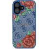 Guess GUHMP16SP4ROPEMCB iPhone 16 6.1 blue/blue hardcase 4G Flowers Print MagSafe - (GUE004234-0)