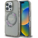 Guess GUHMP16XHFWFCK iPhone 16 Pro Max 6.9 black/black hardcase IML Flowers Wreath MagSafe - (GUE004155-0)