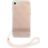 Guess GUOHCI8H4STP iPhone SE 2022 / SE 2020 / 7/ 8 pink/pink hardcase 4G Print Strap - (GUE002072-0)