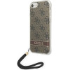 Guess GUOHCI8H4STW iPhone SE 2022 / SE 2020 / 7/ 8 brown/brown hardcase 4G Print Strap - (GUE002069-0)