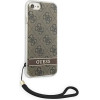 Guess GUOHCI8H4STW iPhone SE 2022 / SE 2020 / 7/ 8 brown/brown hardcase 4G Print Strap - (GUE002069-0)