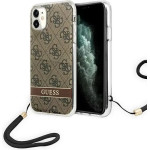 Guess GUOHCN61H4STW iPhone 11 brown/brown hardcase 4G Print Strap - (GUE002067-0)