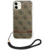 Guess GUOHCN61H4STW iPhone 11 brown/brown hardcase 4G Print Strap - (GUE002067-0)