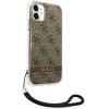 Guess GUOHCN61H4STW iPhone 11 brown/brown hardcase 4G Print Strap - (GUE002067-0)