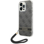 Guess GUOHCP14LH4STK iPhone 14 Pro 6.1 black / black hardcase 4G Print Strap - (GUE002120-0)