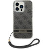 Guess GUOHCP14LH4STK iPhone 14 Pro 6.1 black / black hardcase 4G Print Strap - (GUE002120-0)