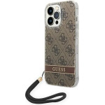 Guess GUOHCP14LH4STW iPhone 14 Pro 6.1 brown / brown hardcase 4G Print Strap - (GUE002124-0)