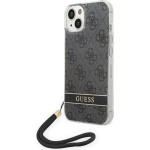 Guess GUOHCP14MH4STK iPhone 14 Plus 6.7 black / black hardcase 4G Print Strap - (GUE002119-0)