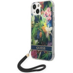 Guess GUOHCP14MHFLSB iPhone 14 Plus 6.7 blue / blue hardcase Flower Strap - (GUE002135-0)