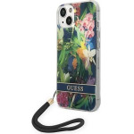 Guess GUOHCP14SHFLSB iPhone 14 6.1 blue / blue hardcase Flower Strap - (GUE002134-0)