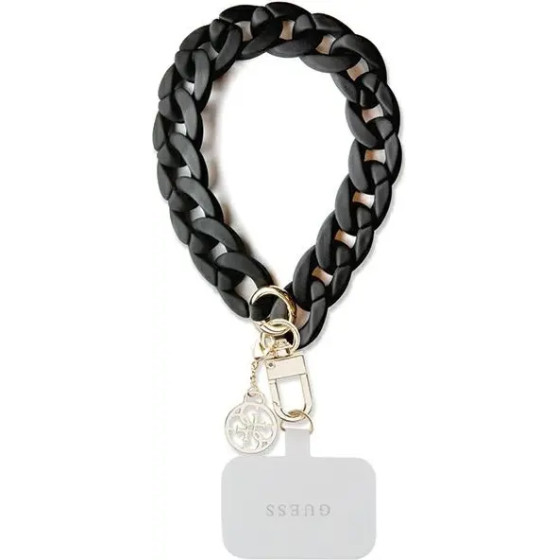 Guess GUOUCBMC4MK Universal Big Hand Strap case - black Acrylic 4G Charm - (GUE002948-0)