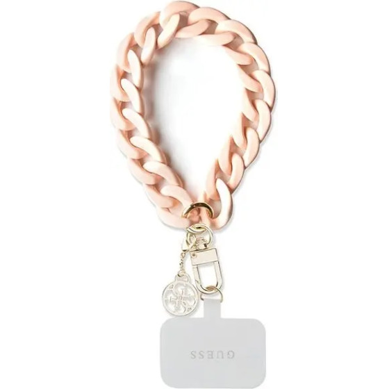 Guess GUOUCBMC4MP Universal Big Hand Strap case - pink Acrylic 4G Charm - (GUE002949-0)
