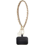 Guess GUOUCHSAMC4P Universal Hand Strap case - pink Saffiano Chain 4G Charm - (GUE002945-0)
