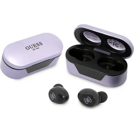 Guess GUTWST31EU TWS Bluetooth headphones + docking station purple/purple - (GUE003149-0)
