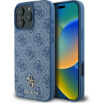 Guess HC PU 4G Small 4G and Classic Case for iPhone 16 Pro Max MagSafe - Blue - (GUE004371-0)