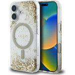 Guess HC Resin Bottom Glitter MagSafe case for iPhone 16 - gold - (GUE004356-0)