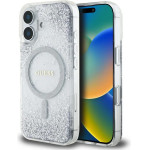 Guess HC Resin Bottom Glitter MagSafe case for iPhone 16 - silver - (GUE004365-0)