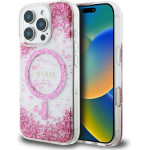 Guess HC Resin Bottom Glitter MagSafe Case for iPhone 16 Pro Max - Pink - (GUE004364-0)
