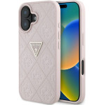Guess Hot Stamp 4G Pattern Triangle Metal Logo iPhone 16 Case - Pink - (GUE004409-0)